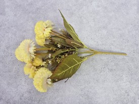 Flores artificiales 10 crisantemos pompon 